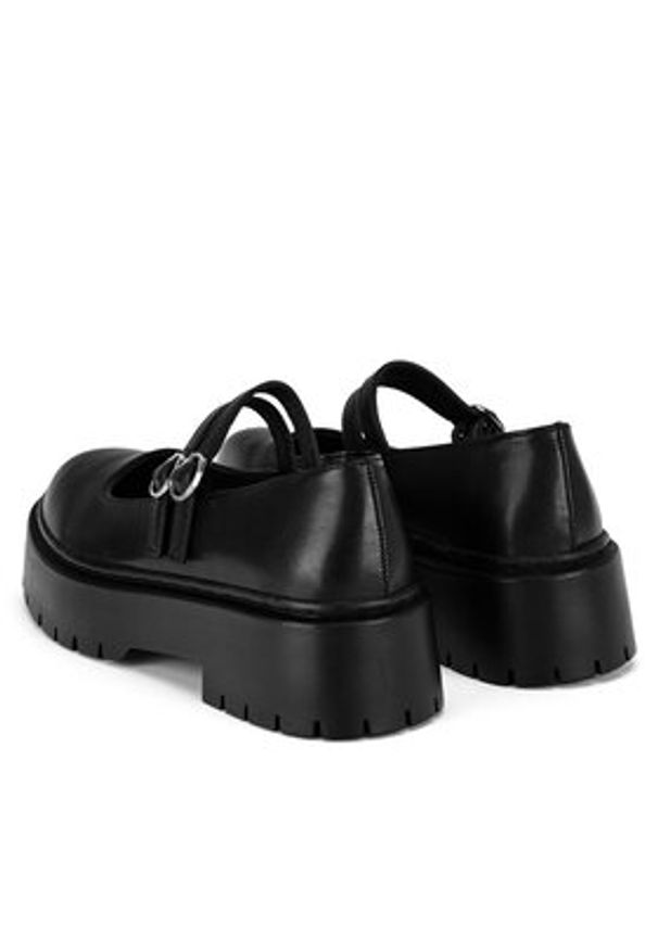 DeeZee Półbuty HY13123-36A Czarny. Kolor: czarny. Materiał: skóra