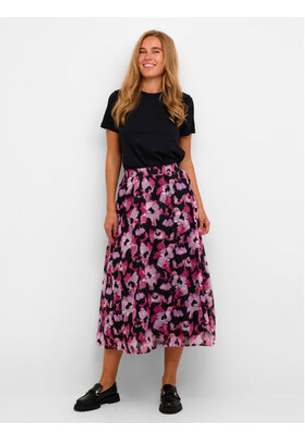 Kaffe Spódnica midi Amanda 10508165 Różowy Regular Fit. Kolor: różowy. Materiał: syntetyk