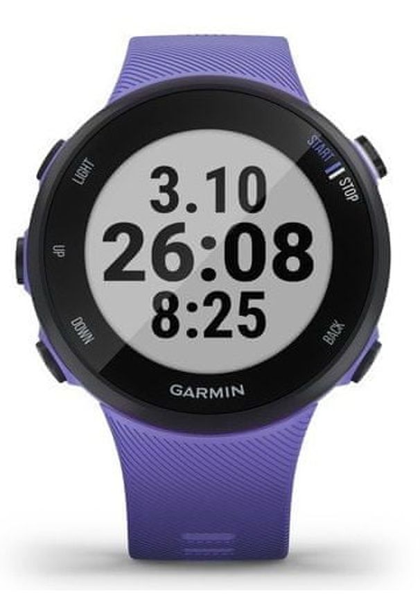 GARMIN - Garmin smartwatch Forerunner 45S Optic, Iris. Rodzaj zegarka: smartwatch. Kolor: fioletowy