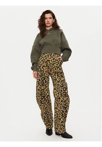 Alpha Industries Spodnie cargo 148021C Brązowy Loose Fit. Kolor: brązowy. Materiał: bawełna #4