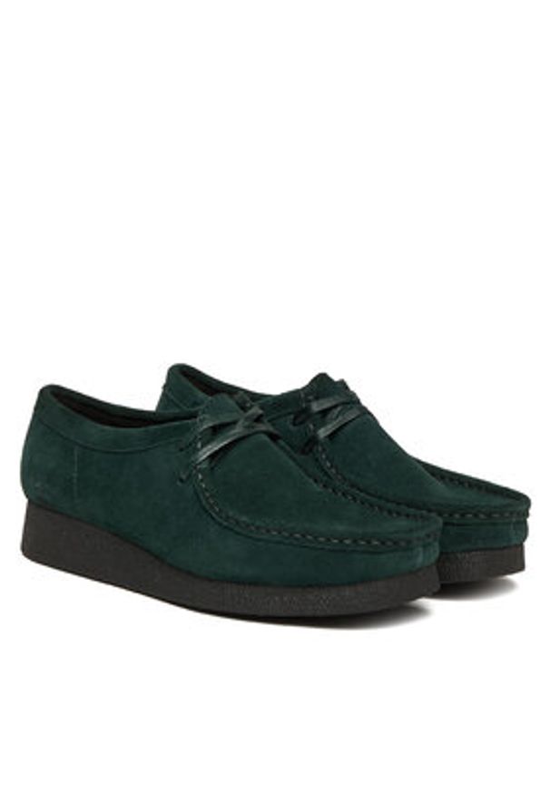 Clarks Półbuty WallabeeEVOSh 26184613 Zielony. Kolor: zielony. Materiał: skóra, zamsz