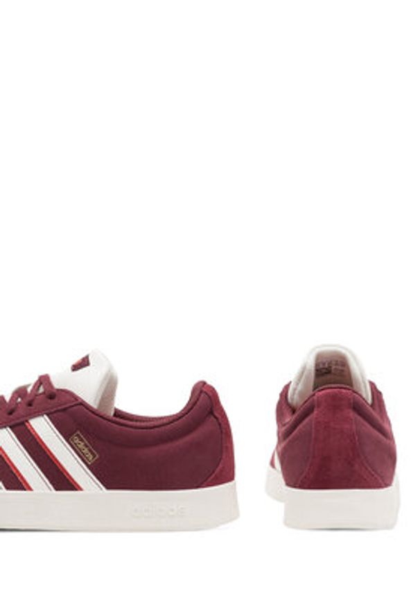 Adidas - adidas Sneakersy VL COURT IF7555 Bordowy. Kolor: czerwony. Materiał: zamsz, skóra
