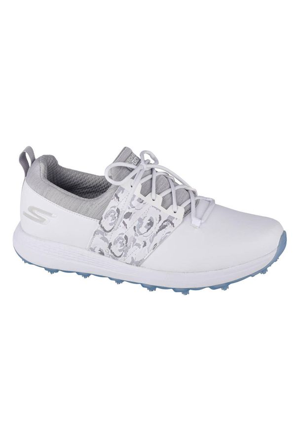 skechers - Skechers Go Golf Max-Lag, damskie buty do golfa, Białe. Kolor: biały. Materiał: skóra, syntetyk. Sport: golf