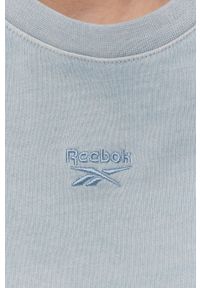 Reebok Classic T-shirt damski. Kolor: niebieski. Materiał: dzianina. Wzór: gładki #3