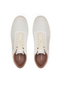 Calvin Klein Sneakersy Low Top Lace Up Logo HM0HM01653 Biały. Kolor: biały. Materiał: skóra #5