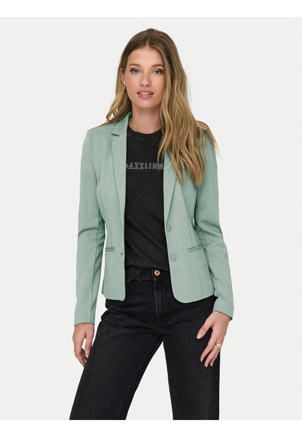 only - ONLY Marynarka Poptrash 15153144 Zielony Regular Fit. Kolor: zielony. Materiał: wiskoza, syntetyk