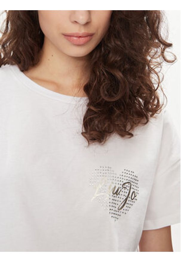 Liu Jo T-Shirt VA4156 JS923 Biały Relaxed Fit. Kolor: biały. Materiał: bawełna