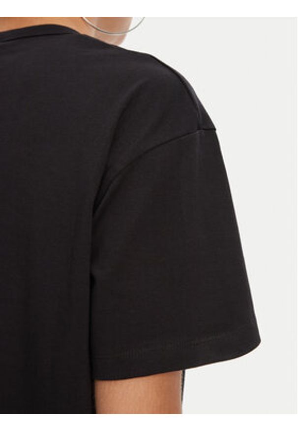 Juicy Couture T-Shirt I Kiss JCWCT125348 Czarny Oversize. Kolor: czarny. Materiał: bawełna