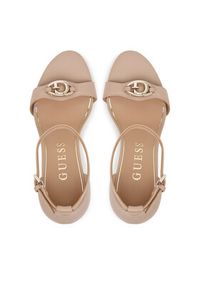 Guess Sandały FLTKAB LEA03 Beżowy. Kolor: beżowy. Materiał: skóra #5
