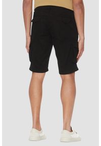Aeronautica Militare - AERONAUTICA MILITARE Czarne męskie bermudy, Rozmiar S. Okazja: na co dzień. Kolor: czarny. Materiał: materiał. Styl: casual #4