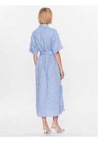 PESERICO - Peserico Sukienka koszulowa S02090A Niebieski Regular Fit. Kolor: niebieski. Materiał: len. Typ sukienki: koszulowe #2