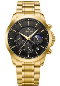 Zegarek Giewont Zegarek Męski Chronograph Sapphire Złoto Czarny GW9460-B4. Kolor: złoty, wielokolorowy, czarny #1