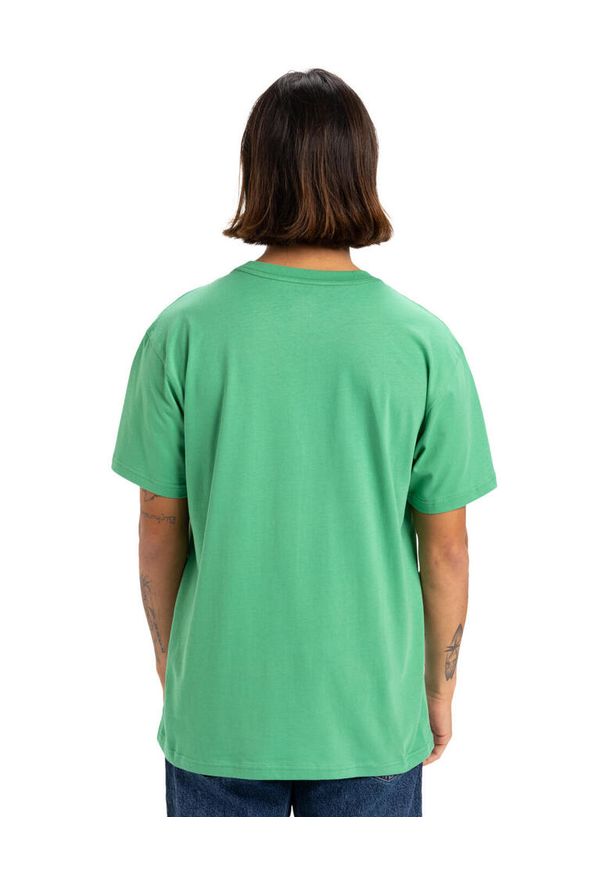 Quiksilver - Koszulka z krótkim rękawem dla Mężczyzn FINELINE Zielony. Kolor: czerwony, pomarańczowy, wielokolorowy. Materiał: materiał, bawełna. Długość rękawa: krótki rękaw. Długość: krótkie