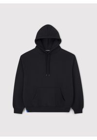 Pako Lorente - PAKO LORENTE - Czarna bluza dresowa z kapturem. Typ kołnierza: kaptur. Kolor: szary, czarny. Materiał: dresówka. Wzór: gładki #9