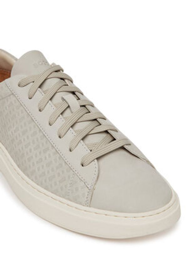 BOSS Sneakersy Kieran Tenn 50542092 Beżowy. Kolor: beżowy. Materiał: zamsz, skóra