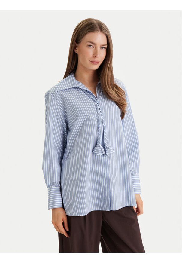 Marella Koszula Tabarin 2613111074 Błękitny Regular Fit. Kolor: niebieski. Materiał: bawełna