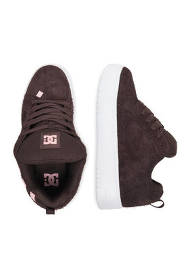 DC Shoes Sneakersy CEO-COURT GRAFFIK PLATFORM DC02422210 Brązowy. Kolor: brązowy. Materiał: zamsz, skóra. Obcas: na platformie