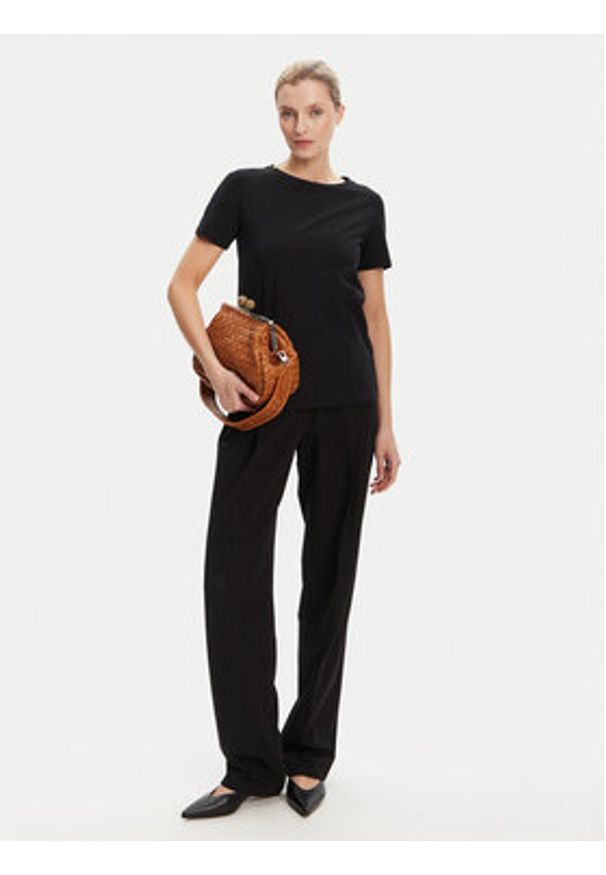 Weekend Max Mara T-Shirt Multib 2525976011 Czarny Regular Fit. Kolor: czarny. Materiał: bawełna
