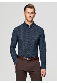 Pako Lorente - PAKO LORENTE – Koszula męska we wzór geometryczny. Materiał: elastan, nylon. Długość rękawa: długi rękaw. Długość: długie. Wzór: geometria. Sezon: wiosna #1