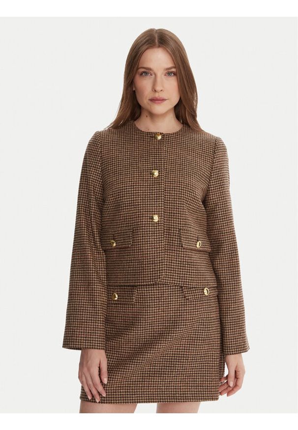 Barbour Marynarka LTA0126BR51 Brązowy Regular Fit. Kolor: brązowy. Materiał: wełna