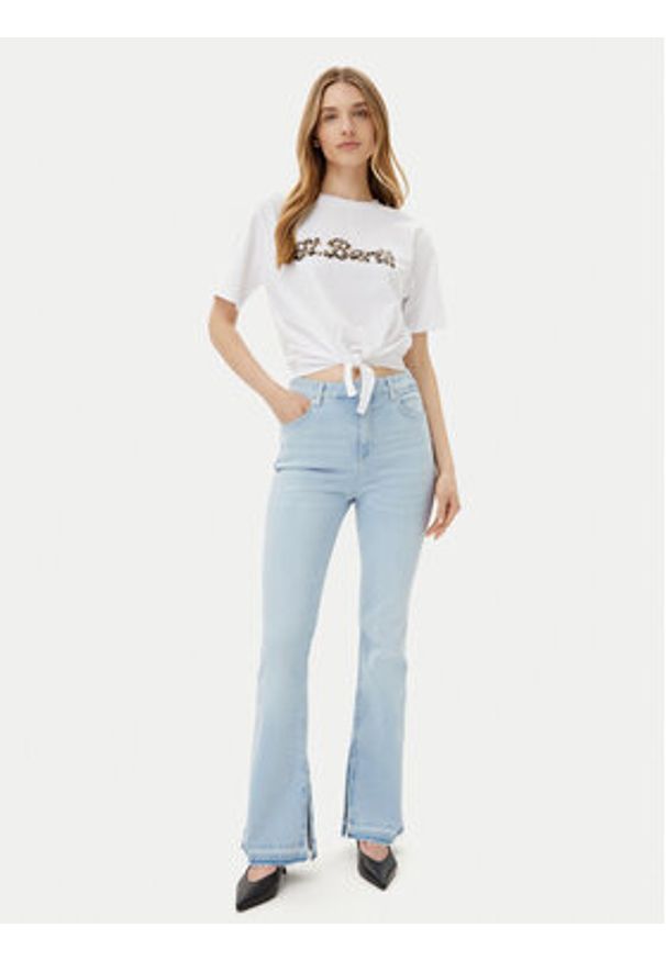 Silvian Heach T-Shirt Knippi GPP25190TS Biały Regular Fit. Kolor: biały. Materiał: bawełna