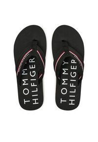 TOMMY HILFIGER - Tommy Hilfiger Japonki Web Beach Sandal FM0FM05340 Czarny. Kolor: czarny. Materiał: materiał #3