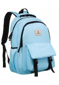 Plecak damski Peterson PTN 77701 błękitny. Kolor: niebieski. Materiał: materiał