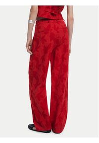 Desigual Spodnie materiałowe Suitrojo 25SWPW33 Czerwony Straight Fit. Kolor: czerwony. Materiał: bawełna, wiskoza #3