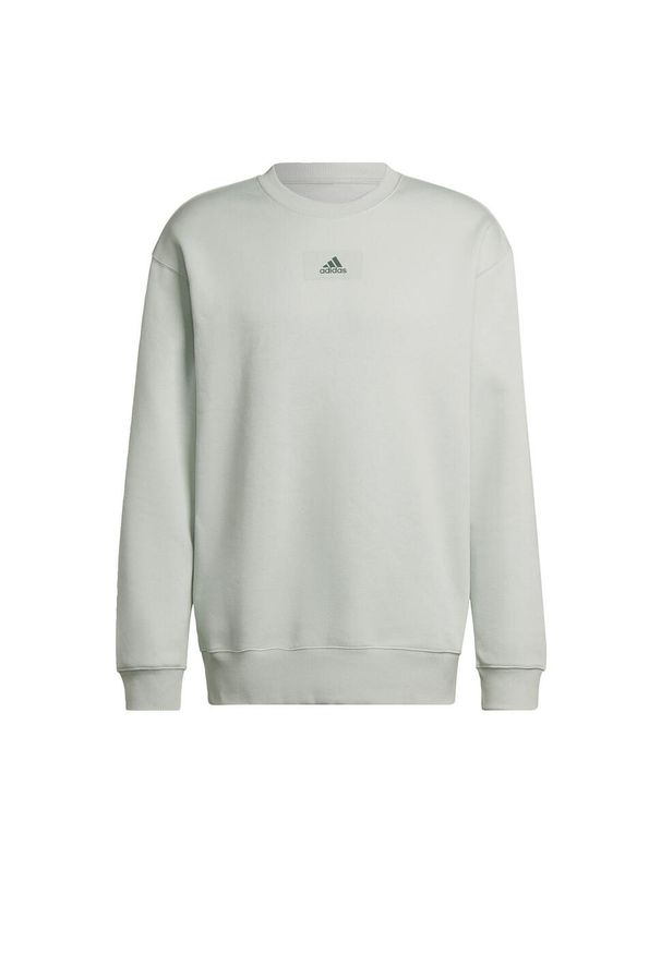 Adidas - Bluza z opuszczonym ramieniem adidas Essentials FeelVivid. Kolor: zielony. Materiał: polar