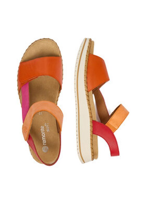 Remonte Sandały CEO-D3J50-38 Kolorowy. Materiał: skóra. Wzór: kolorowy