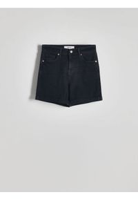 Reserved - Szorty jeansowe - czarny. Kolor: czarny. Materiał: jeans. Styl: klasyczny #1