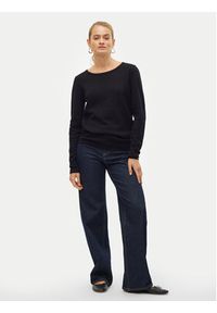 Vero Moda Sweter Care 10136644 Czarny Regular Fit. Kolor: czarny. Materiał: bawełna #6