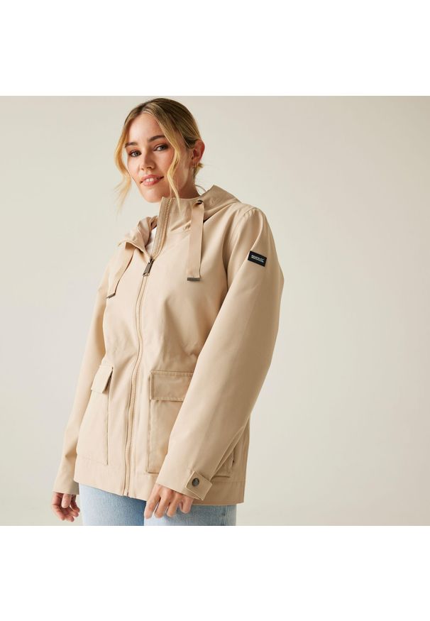 Regatta - Kurtka turystyczna przeciwdeszczowa damska Otilie wodoodporna. Kolor: biały. Materiał: tkanina. Sport: turystyka piesza