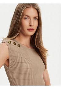 Guess Bluzka W5YR12 Z0130 Brązowy Regular Fit. Kolor: brązowy. Materiał: syntetyk #4