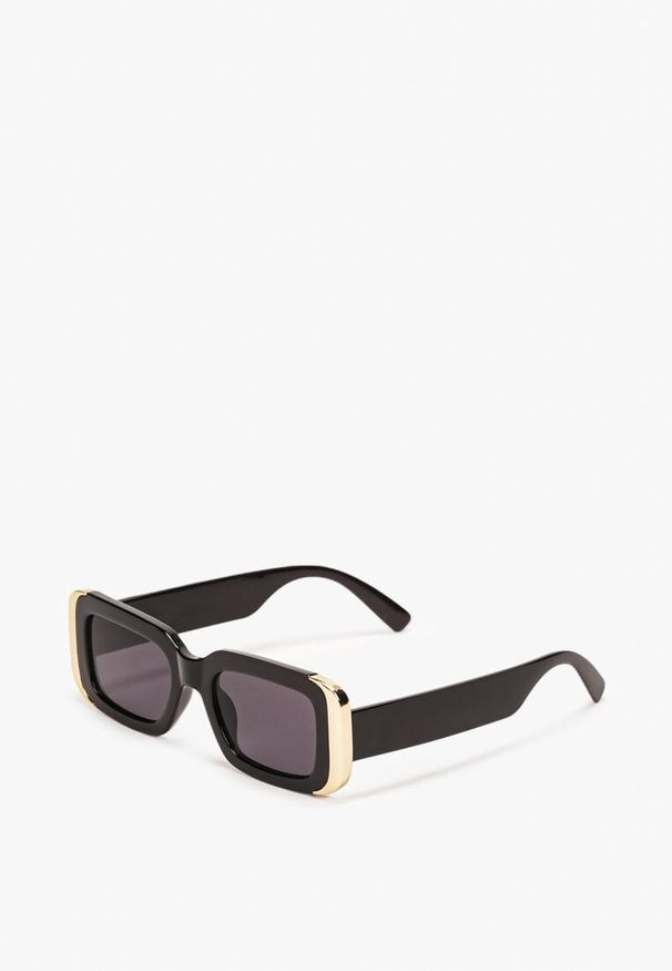 Renee - Czarne Okulary Przeciwsłoneczne z Grubymi Nausznikami Vintage Amikesa. Kolor: czarny