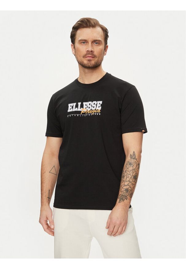 Ellesse T-Shirt Zagda SHV20122 Czarny Regular Fit. Kolor: czarny. Materiał: bawełna