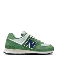 Buty New Balance M U574HGB zielone. Okazja: na co dzień. Kolor: zielony. Materiał: syntetyk, materiał, guma, dresówka, zamsz, skóra. Szerokość cholewki: normalna. Model: New Balance 574 #1