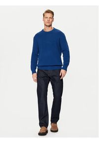 Selected Homme Sweter 16094552 Niebieski Relaxed Fit. Kolor: niebieski. Materiał: bawełna #5