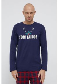 Tom Tailor Komplet piżamowy kolor granatowy z nadrukiem. Kolor: niebieski. Materiał: dzianina. Długość: długie. Wzór: nadruk #2