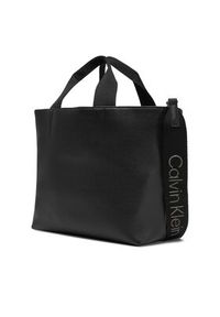 Calvin Klein Jeans Torebka Ultralight Mini Tote LV04K3112G Czarny. Kolor: czarny. Materiał: skórzane