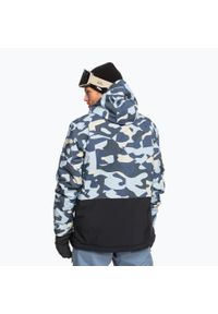 Kurtka snowboardowa męska Quiksilver Mission Printed Block. Kolor: niebieski. Sport: snowboard