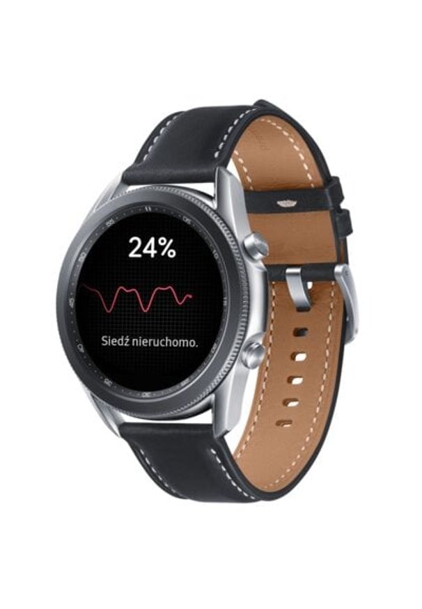 Smartwatch SAMSUNG Galaxy Watch 3 SM-R840N 45mm Srebrny. Rodzaj zegarka: smartwatch. Kolor: srebrny. Materiał: skóra. Styl: elegancki