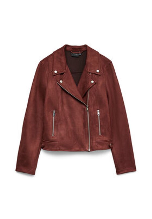 Vero Moda Kurtka z imitacji skóry Jose 10300938 Bordowy Regular Fit. Kolor: czerwony. Materiał: skóra