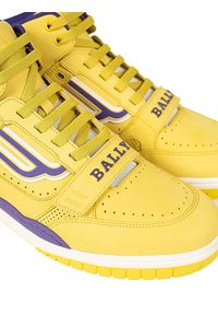 Bally Sneakersy "Kuper-T" | 6230965 | Kuper-T | Mężczyzna | Żółty, Fioletowy. Wysokość cholewki: za kostkę. Zapięcie: rzepy. Kolor: fioletowy, wielokolorowy, żółty. Materiał: tkanina, skóra #5