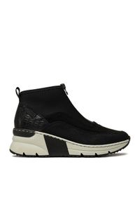 Rieker Botki N6352-00 Czarny. Kolor: czarny. Materiał: materiał #1