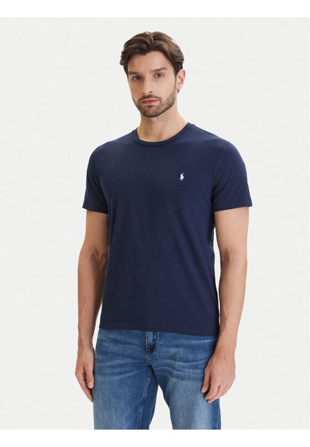Polo Ralph Lauren T-Shirt 714844756007 Granatowy Regular Fit. Typ kołnierza: polo. Kolor: niebieski. Materiał: bawełna