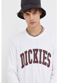 Dickies longsleeve bawełniany kolor biały z nadrukiem. Kolor: biały. Materiał: bawełna. Długość rękawa: długi rękaw. Długość: długie. Wzór: nadruk. Styl: klasyczny #4