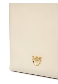 Pinko - PINKO Torebka Flat Satchel AI 25-26 PCPL 105352 A0QO Écru. Kolor: kremowy. Materiał: skórzane #2