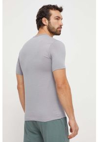 Hugo - HUGO t-shirt bawełniany 3-pack kolor szary z nadrukiem. Kolor: szary. Materiał: bawełna. Długość rękawa: krótki rękaw. Długość: krótkie. Wzór: nadruk #2