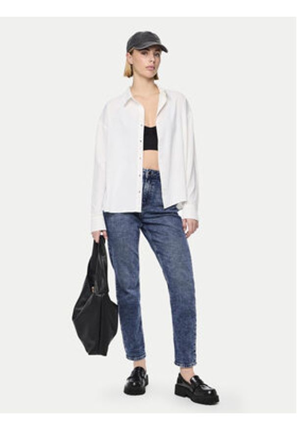 Pieces Jeansy Bella 17147970 Niebieski Tapered Fit. Kolor: niebieski